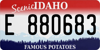 ID license plate E880683