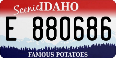 ID license plate E880686