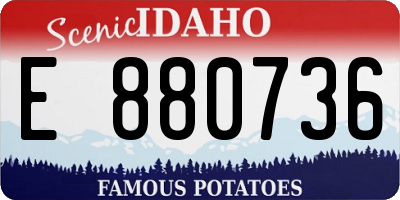 ID license plate E880736