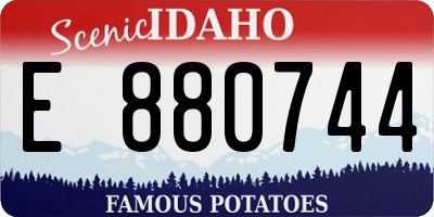ID license plate E880744