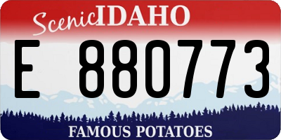 ID license plate E880773