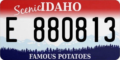 ID license plate E880813