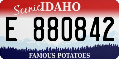 ID license plate E880842