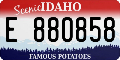 ID license plate E880858
