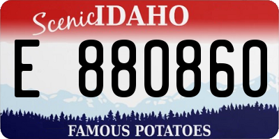 ID license plate E880860