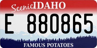 ID license plate E880865