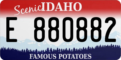 ID license plate E880882