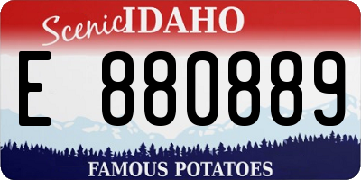 ID license plate E880889