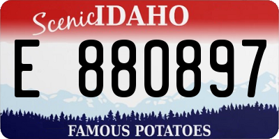 ID license plate E880897