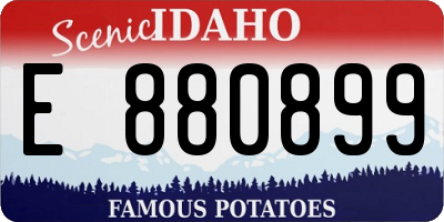 ID license plate E880899