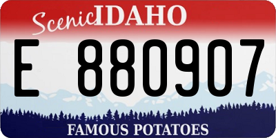 ID license plate E880907