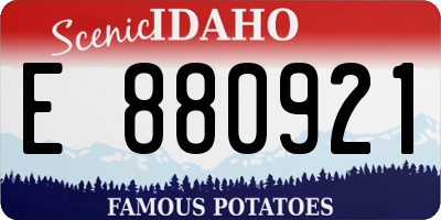 ID license plate E880921