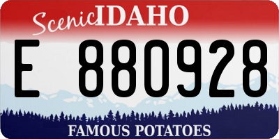 ID license plate E880928