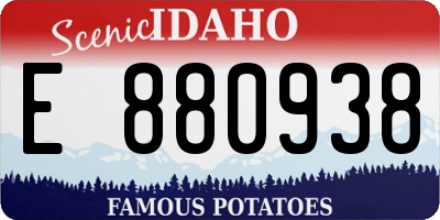 ID license plate E880938