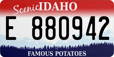 ID license plate E880942