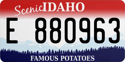 ID license plate E880963