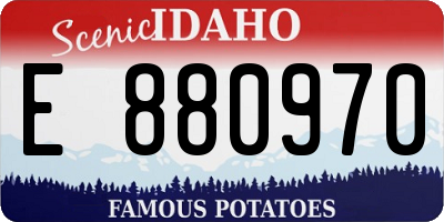 ID license plate E880970