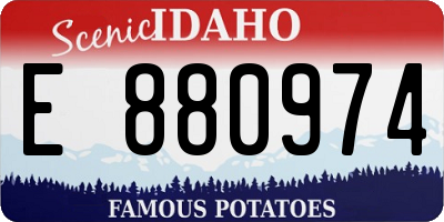 ID license plate E880974