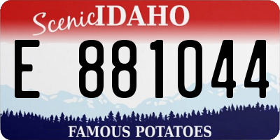 ID license plate E881044