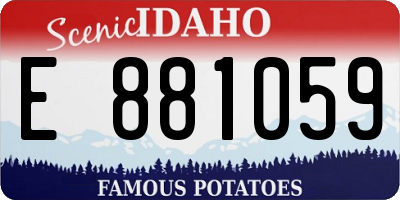 ID license plate E881059