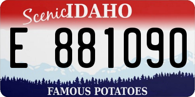 ID license plate E881090