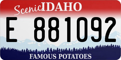 ID license plate E881092
