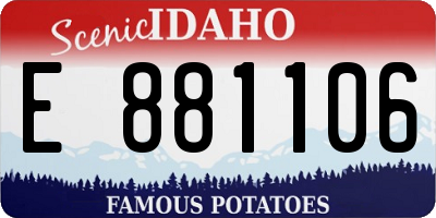 ID license plate E881106
