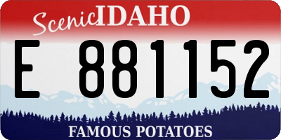 ID license plate E881152