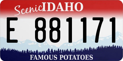 ID license plate E881171