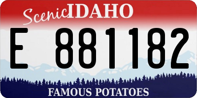 ID license plate E881182