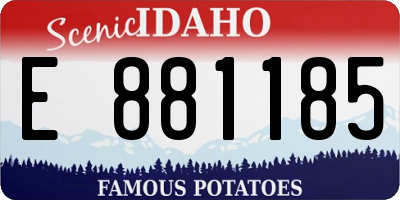 ID license plate E881185