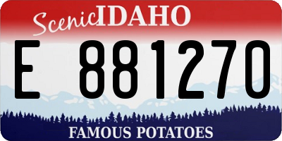 ID license plate E881270