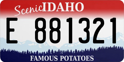 ID license plate E881321