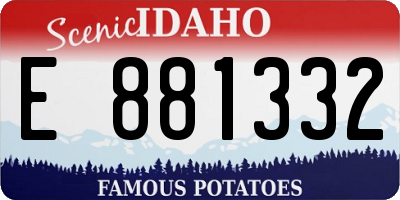 ID license plate E881332