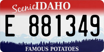 ID license plate E881349