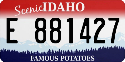ID license plate E881427