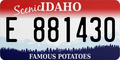 ID license plate E881430
