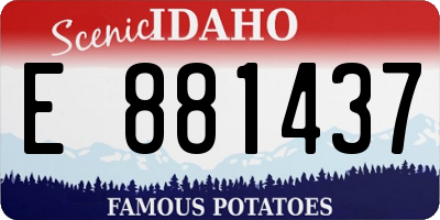 ID license plate E881437