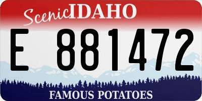 ID license plate E881472