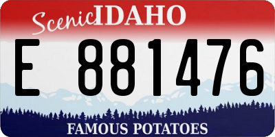 ID license plate E881476