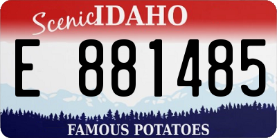 ID license plate E881485