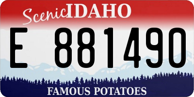 ID license plate E881490