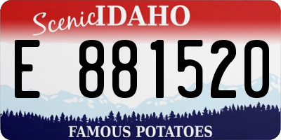 ID license plate E881520
