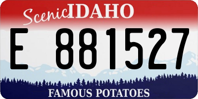 ID license plate E881527