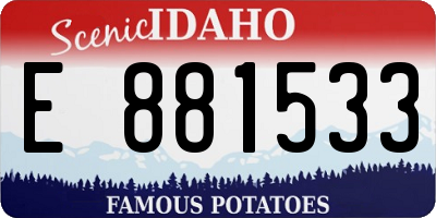 ID license plate E881533