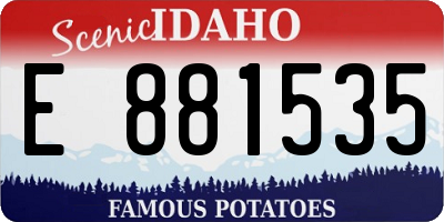 ID license plate E881535
