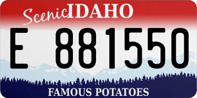 ID license plate E881550