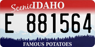 ID license plate E881564