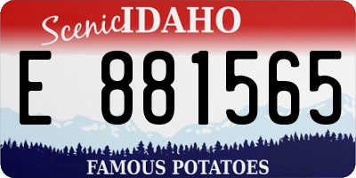ID license plate E881565