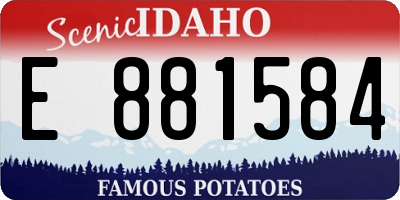 ID license plate E881584